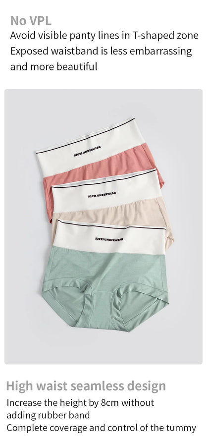 52025 Women's High-Waist & Mid-Waist Briefs – Ultra-Soft Modal Panties with Gentle Shaping, Silky Feel and Barely-There Comfort