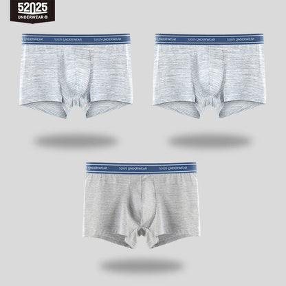 52025 Men's Cotton Modal Boxers (3-Pack) – Silky-Soft Fabric, Anatomical Contoured Pouch and Comfortable Everyday Fit