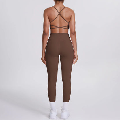 Women's Yoga Suit – Seamless Sports Bra & High Waist Leggings | Breathable Quick Dry Activewear