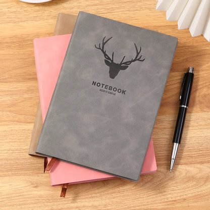 A5 Deer Head Notebook - 180 Pages Portable Business Diary - ZOOMNSTORE