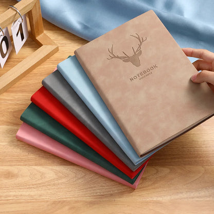 A5 Deer Head Notebook - 180 Pages Portable Business Diary - ZOOMNSTORE