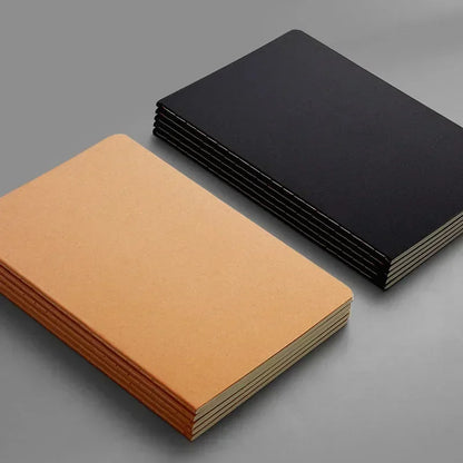 A5 Kraft Cover Vintage Notebook - BlankGridLined Diary for Students  Office Supplies - ZOOMNSTORE
