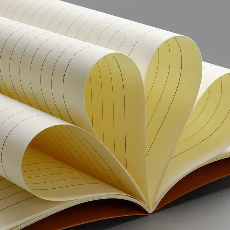 A5 Kraft Cover Vintage Notebook - BlankGridLined Diary for Students  Office Supplies - ZOOMNSTORE