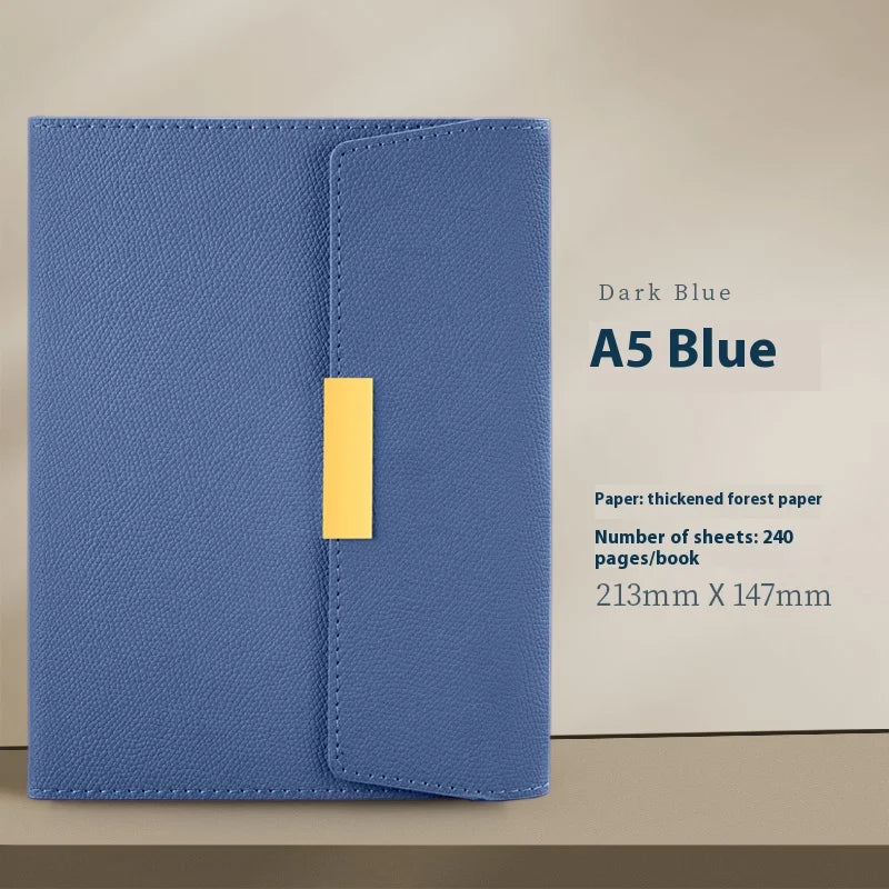 A5 Leather Notebook – Thickened Retro PU Leather Journal With Classic Travel Diary - ZOOMNSTORE