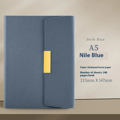 A5 Leather Notebook – Thickened Retro PU Leather Journal With Classic Travel Diary - ZOOMNSTORE