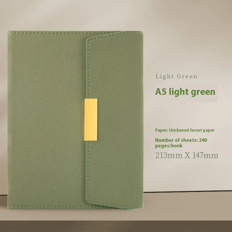 A5 Leather Notebook – Thickened Retro PU Leather Journal With Classic Travel Diary - ZOOMNSTORE