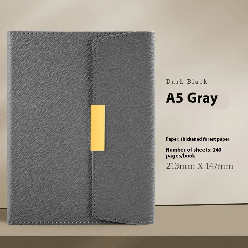 A5 Leather Notebook – Thickened Retro PU Leather Journal With Classic Travel Diary - ZOOMNSTORE