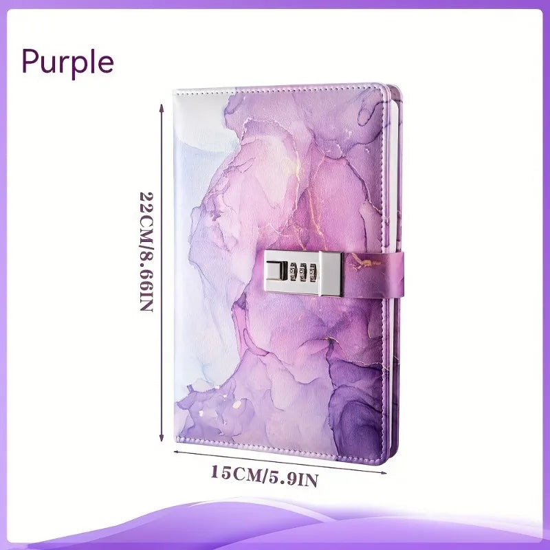 A5 Lockable Fashion Password Journal - Creative Student Notebook - ZOOMNSTORE