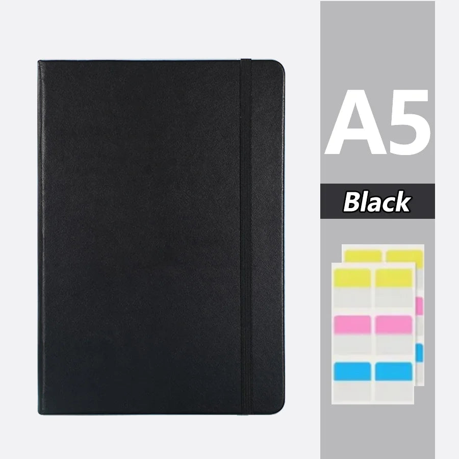 A5 PU Notebook – Business Notebook with 200 Pages, Memo Paper Included - ZOOMNSTORE