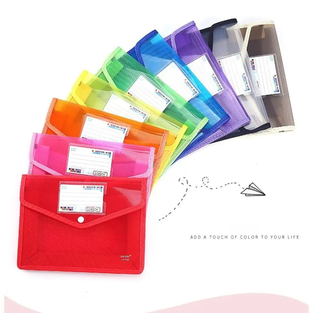 A5 Plastic File Folders - Large Capacity PVC Document Pouch for Office & School - ZOOMNSTORE