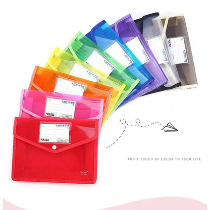 A5 Plastic File Folders - Large Capacity PVC Document Pouch for Office & School - ZOOMNSTORE