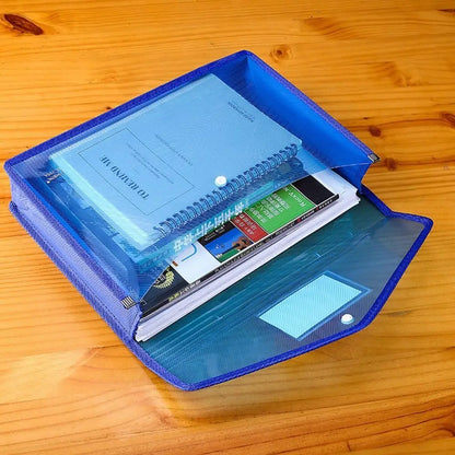 A5 Plastic File Folders - Large Capacity PVC Document Pouch for Office & School - ZOOMNSTORE
