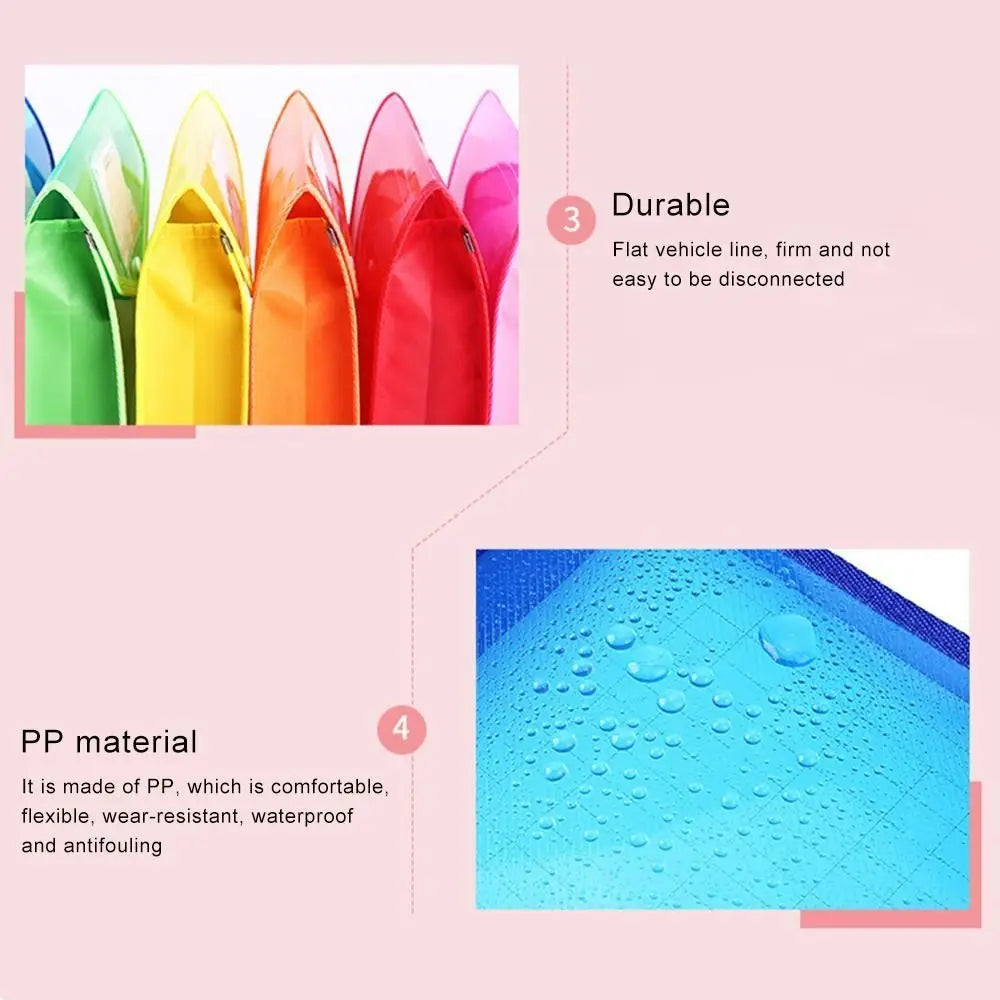 A5 Plastic File Folders - Large Capacity PVC Document Pouch for Office & School - ZOOMNSTORE
