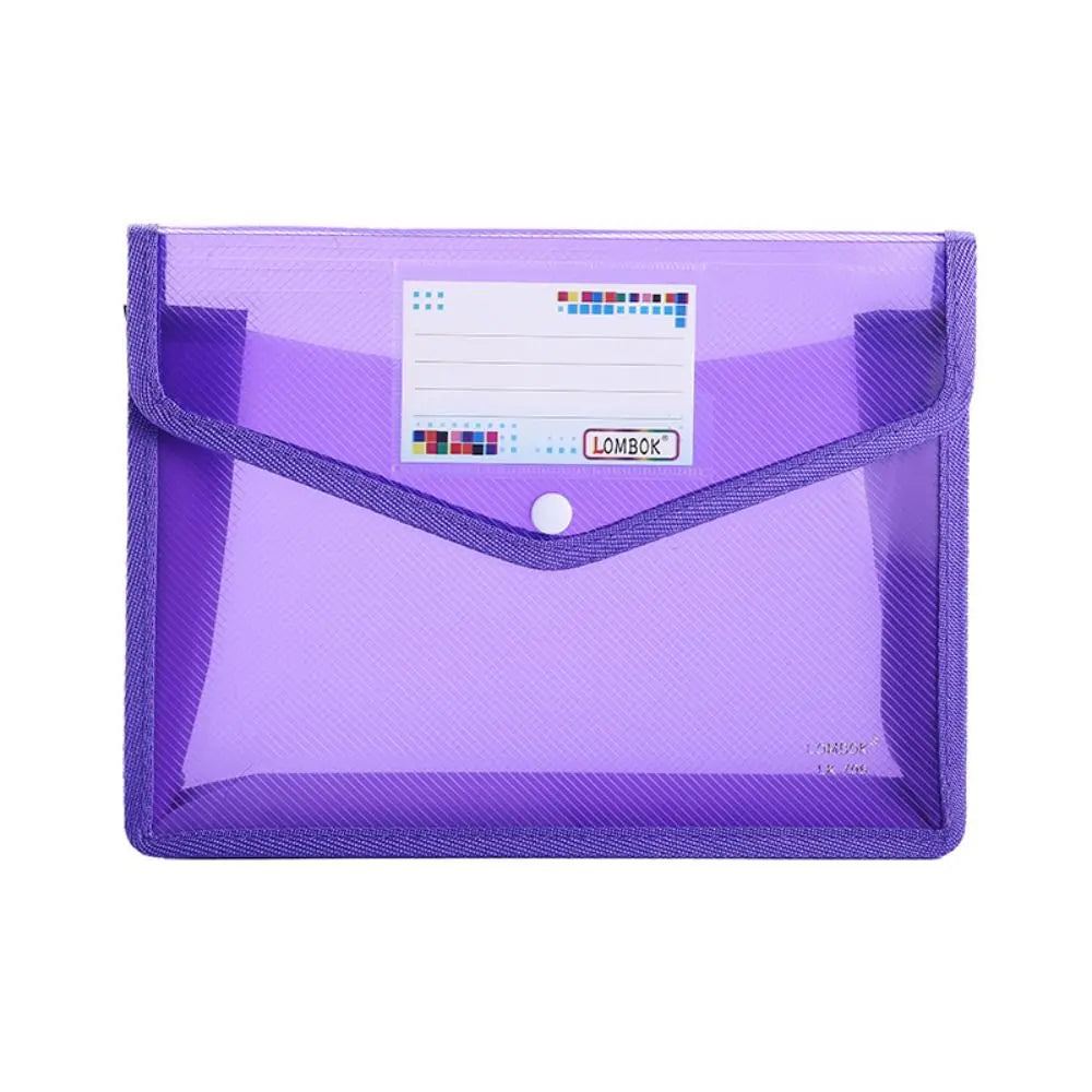 A5 Plastic File Folders - Large Capacity PVC Document Pouch for Office & School - ZOOMNSTORE