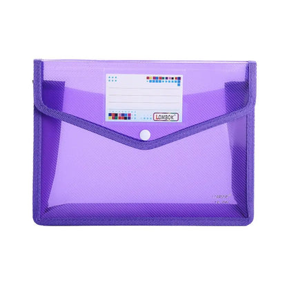 A5 Plastic File Folders - Large Capacity PVC Document Pouch for Office & School - ZOOMNSTORE