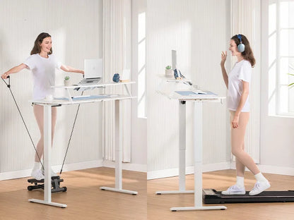 Electric Standing Desk | Height Adjustable Sit Stand Desk with Drawers & Quiet Motor