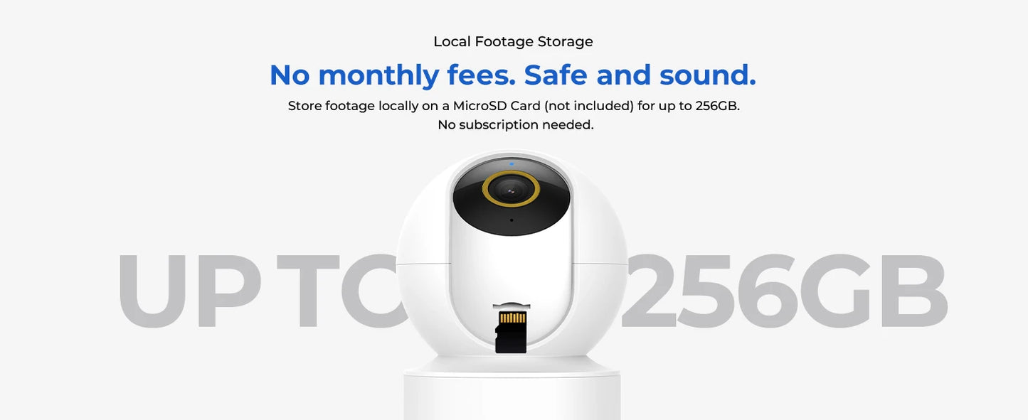 IMILAB WiFi 6 Indoor Baby Monitor Camera with AI Detection Night Vision 2-Way Audio 360° PTZ for Child Safety C21/C22