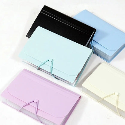 A6 File Folder - Expandable Multi Layer Organizer with Button Lock & Index Tabs - ZOOMNSTORE