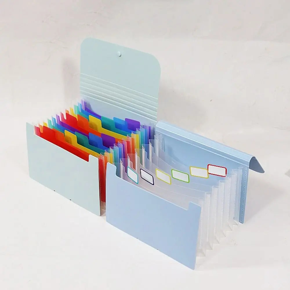 A6 File Folder - Expandable Multi Layer Organizer with Button Lock & Index Tabs - ZOOMNSTORE