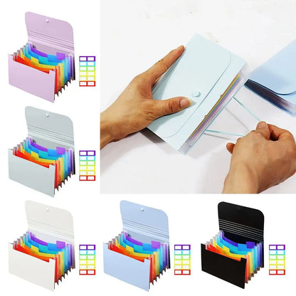 A6 File Folder - Expandable Multi Layer Organizer with Button Lock & Index Tabs - ZOOMNSTORE