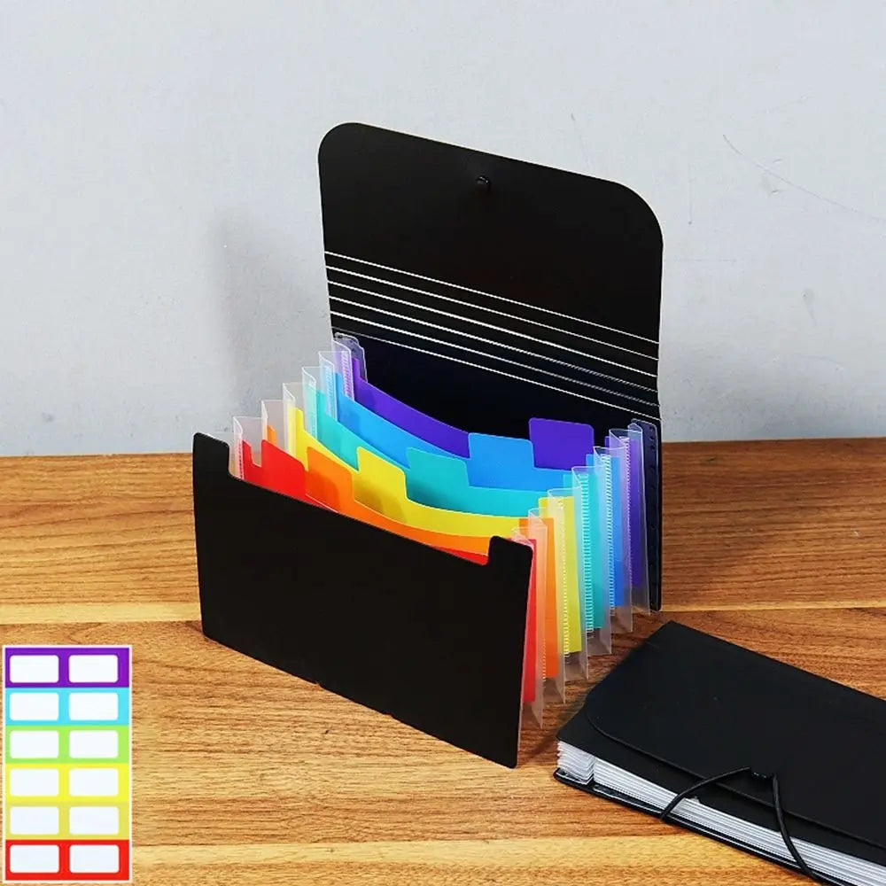 A6 File Folder - Expandable Multi Layer Organizer with Button Lock & Index Tabs - ZOOMNSTORE
