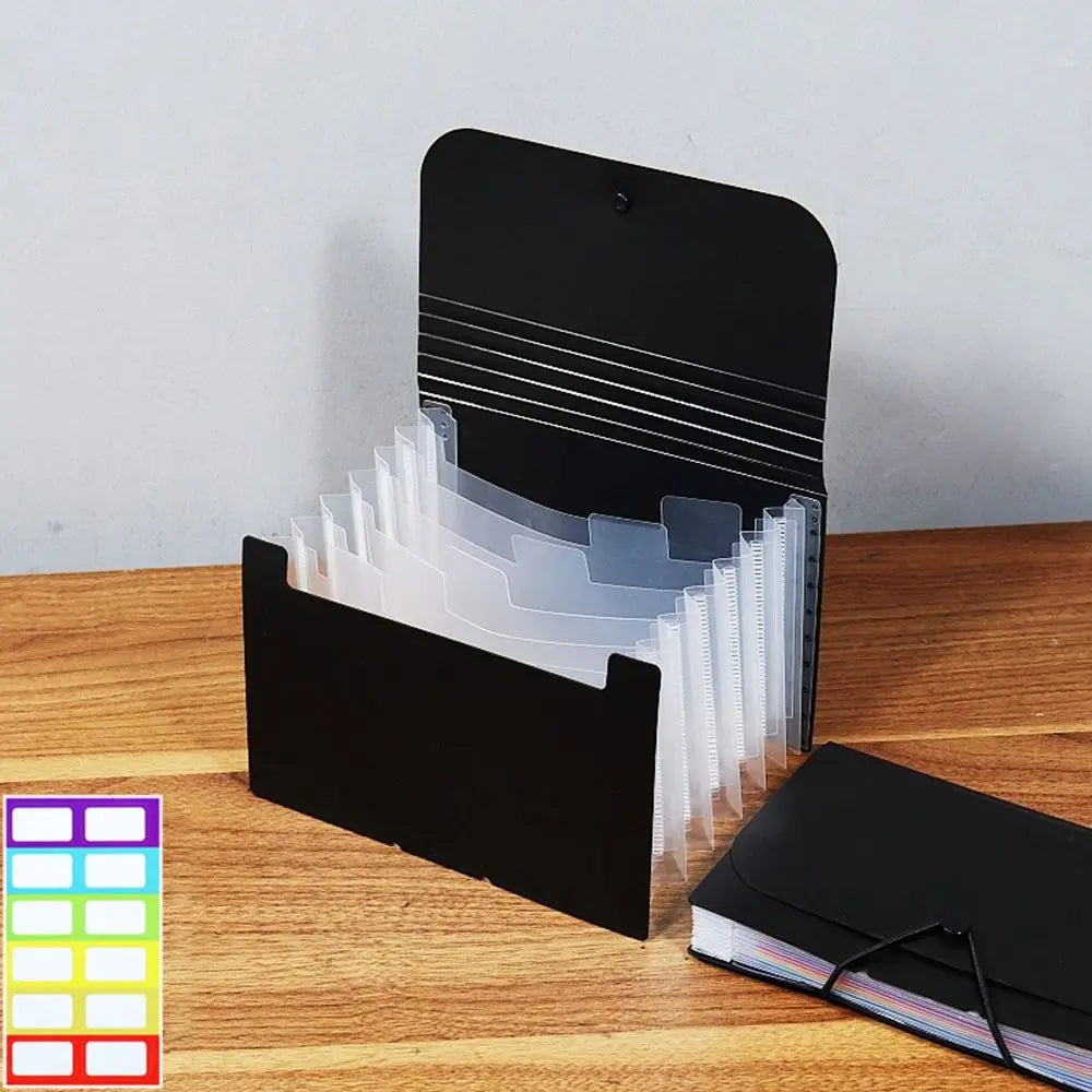A6 File Folder - Expandable Multi Layer Organizer with Button Lock & Index Tabs - ZOOMNSTORE