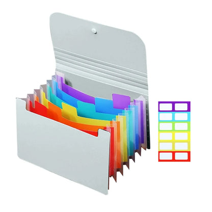 A6 File Folder - Expandable Multi Layer Organizer with Button Lock & Index Tabs - ZOOMNSTORE