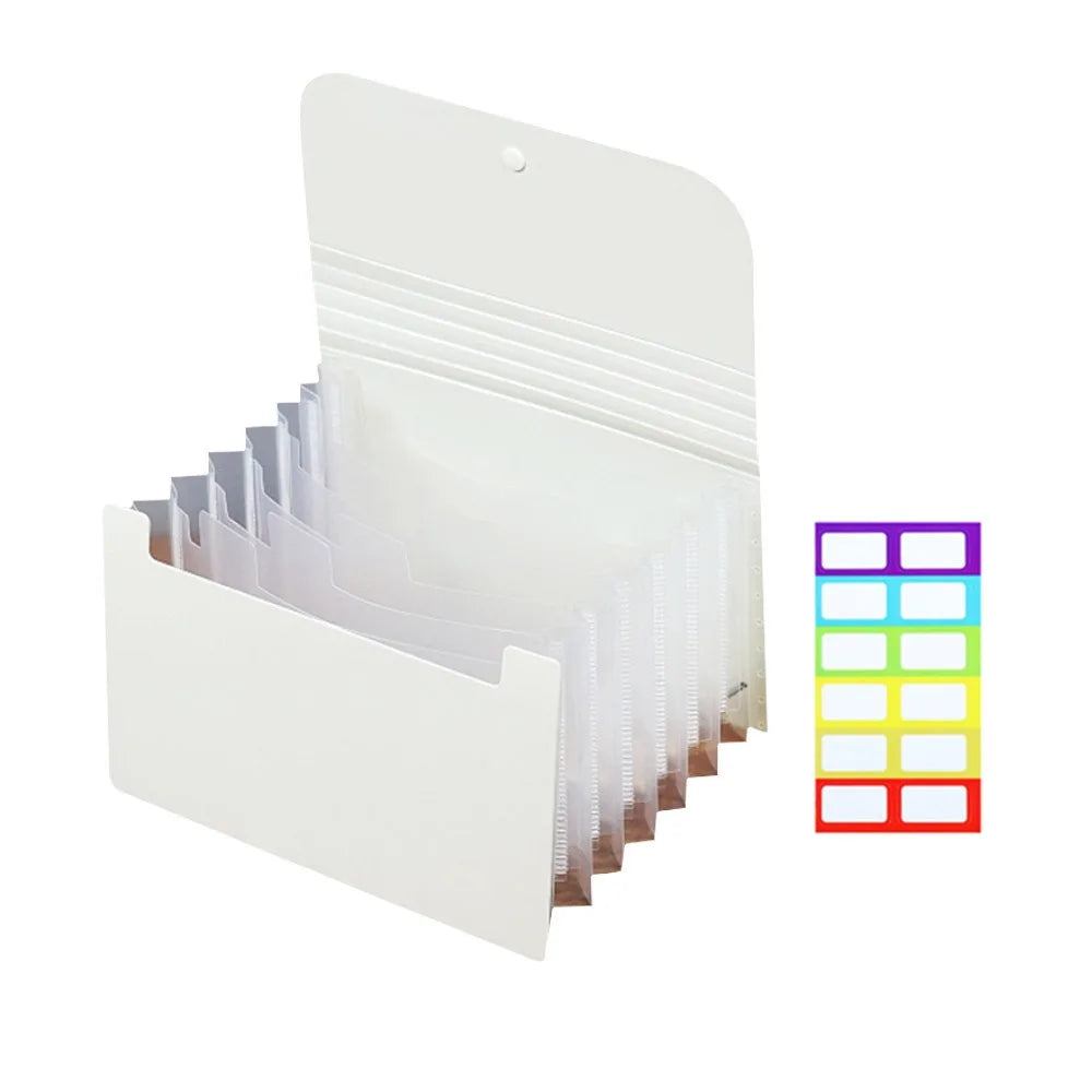 A6 File Folder - Expandable Multi Layer Organizer with Button Lock & Index Tabs - ZOOMNSTORE