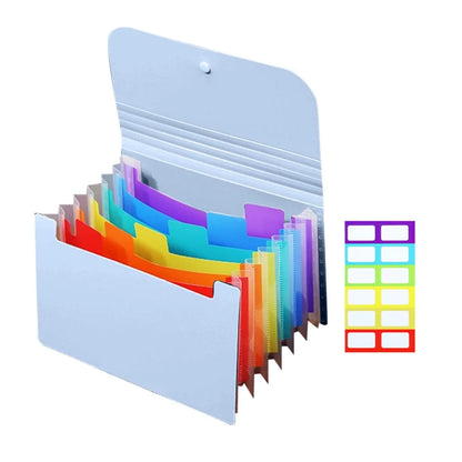 A6 File Folder - Expandable Multi Layer Organizer with Button Lock & Index Tabs - ZOOMNSTORE