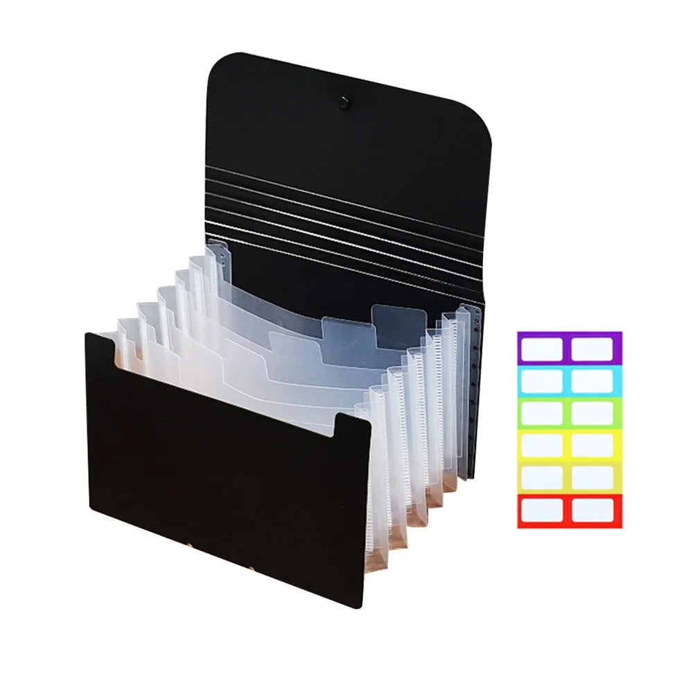 A6 File Folder - Expandable Multi Layer Organizer with Button Lock & Index Tabs - ZOOMNSTORE