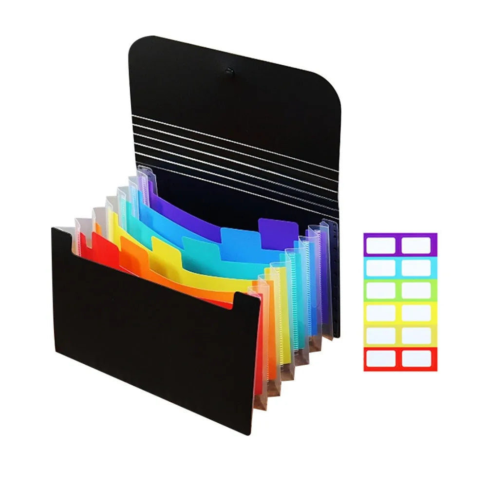 A6 File Folder - Expandable Multi Layer Organizer with Button Lock & Index Tabs - ZOOMNSTORE
