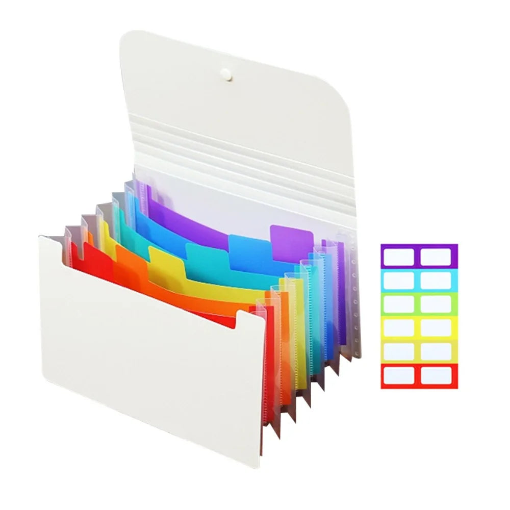 A6 File Folder - Expandable Multi Layer Organizer with Button Lock & Index Tabs - ZOOMNSTORE
