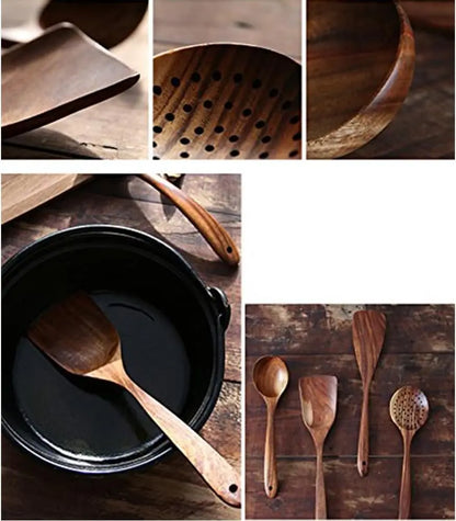 5-Piece Kitchen Spatula Set - Food-Grade Heat-Resistant Cooking Tools, Non-Slip Handle Frying/Serving Spoon Utensils Combo