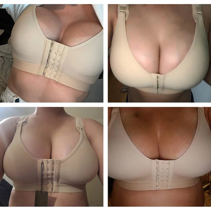 Post Surgery Bra Seamless Sports Front Closure Wirefree Support Adjustable Strap