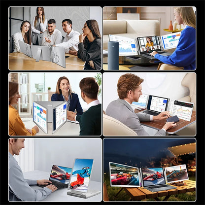 Portable Gaming Monitor - 16 Inch IPS Panel LCD Display With Swivel Bracket