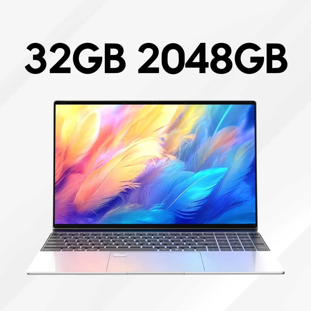 Ultra Slim Laptop 15.6 Inch i7 32GB RAM 2TB SSD Windows 11 Pro - Backlit Keyboard