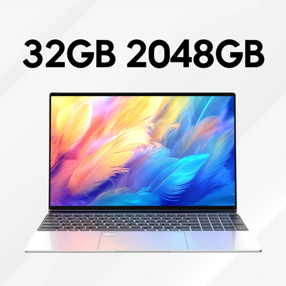 Ultra Slim Laptop 15.6 Inch i7 32GB RAM 2TB SSD Windows 11 Pro - Backlit Keyboard