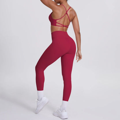 Women's Yoga Suit – Seamless Sports Bra & High Waist Leggings | Breathable Quick Dry Activewear