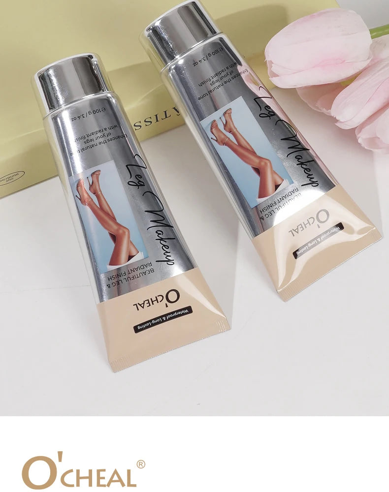 OCHEAL 100ml Beauty Leg Cream Makeup Body Coverage Long-lasting Waterproof Concealer Skin Tone Wheat Tan Brown Liquid Foundation