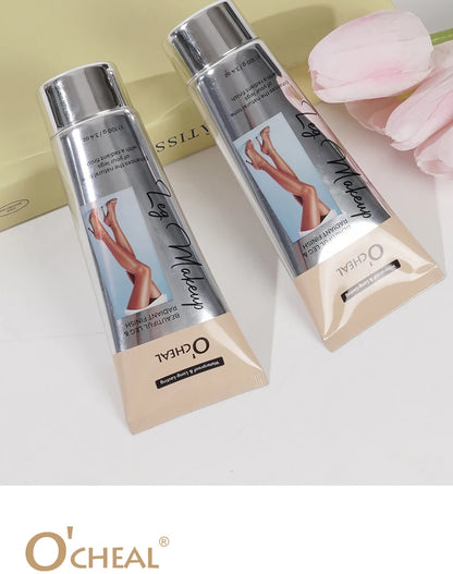 OCHEAL 100ml Beauty Leg Cream Makeup Body Coverage Long-lasting Waterproof Concealer Skin Tone Wheat Tan Brown Liquid Foundation