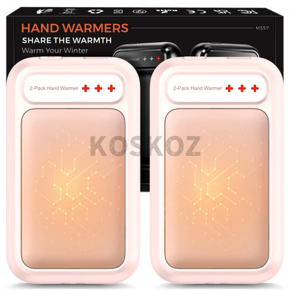 Rechargeable Hand Warmers, 2-Pack, Pocket-Size Design That Fits Gloves, Artists in Bloom Design, Gifts for Women Men