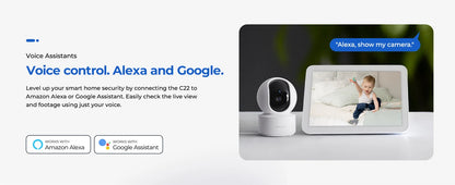 IMILAB WiFi 6 Indoor Baby Monitor Camera with AI Detection Night Vision 2-Way Audio 360° PTZ for Child Safety C21/C22