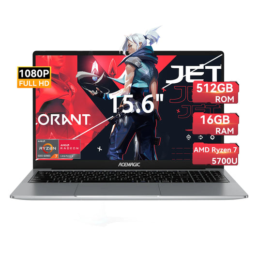 ACEMAGIC LX15Pro Laptop AMD Ryzen 7 5700U Radeon RX Vega 8 Graphics 15.6“FHD Display 16GB RAM 512GB NVMe SSD Laptop Computer - ZOOMNSTORE