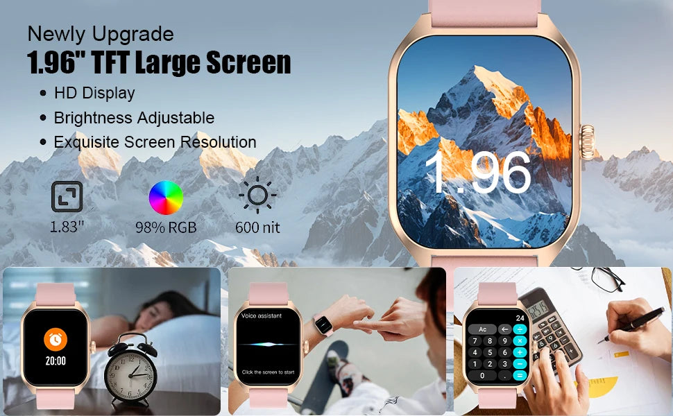AI Voice Assistant Watch - Smart Fitness Tracker with Heart Rate Monitor & 100 Sports Modes - ZOOMNSTORE