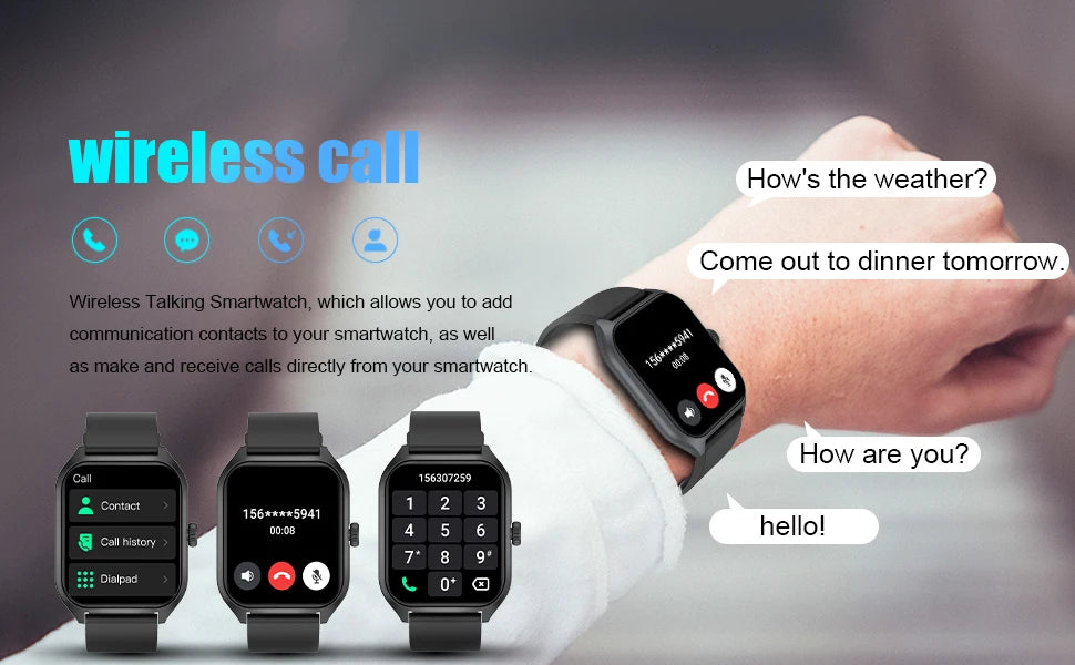AI Voice Assistant Watch - Smart Fitness Tracker with Heart Rate Monitor & 100 Sports Modes - ZOOMNSTORE