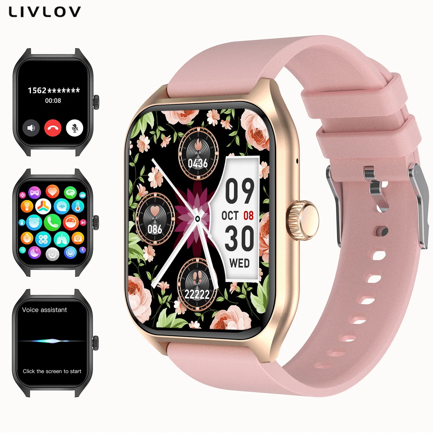 AI Voice Assistant Watch - Smart Fitness Tracker with Heart Rate Monitor & 100 Sports Modes - ZOOMNSTORE