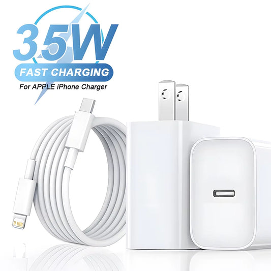 Original PD 35W Fast Charging For APPLE iPhone 14 13 12 11 Pro MAX mini 8 7 Plus X XS MAX Type C Fast Charger Cable Accessories