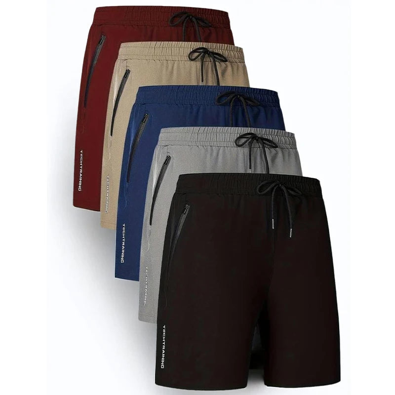 Men's Quick-Dry Shorts – Breathable Zipper Pocket Summer Sports Shorts for Outdoor Fitness