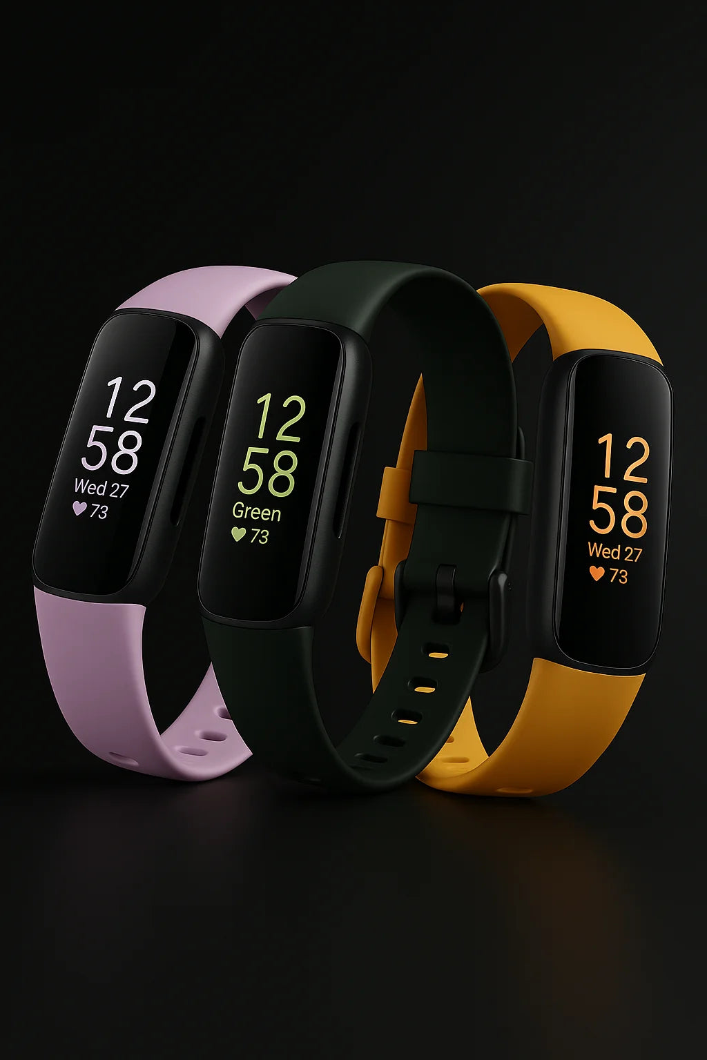 Fitbit Inspire 3 intelligent fitness tracker color touch screen heart rate monitor sleep pressure tracking sports wristband