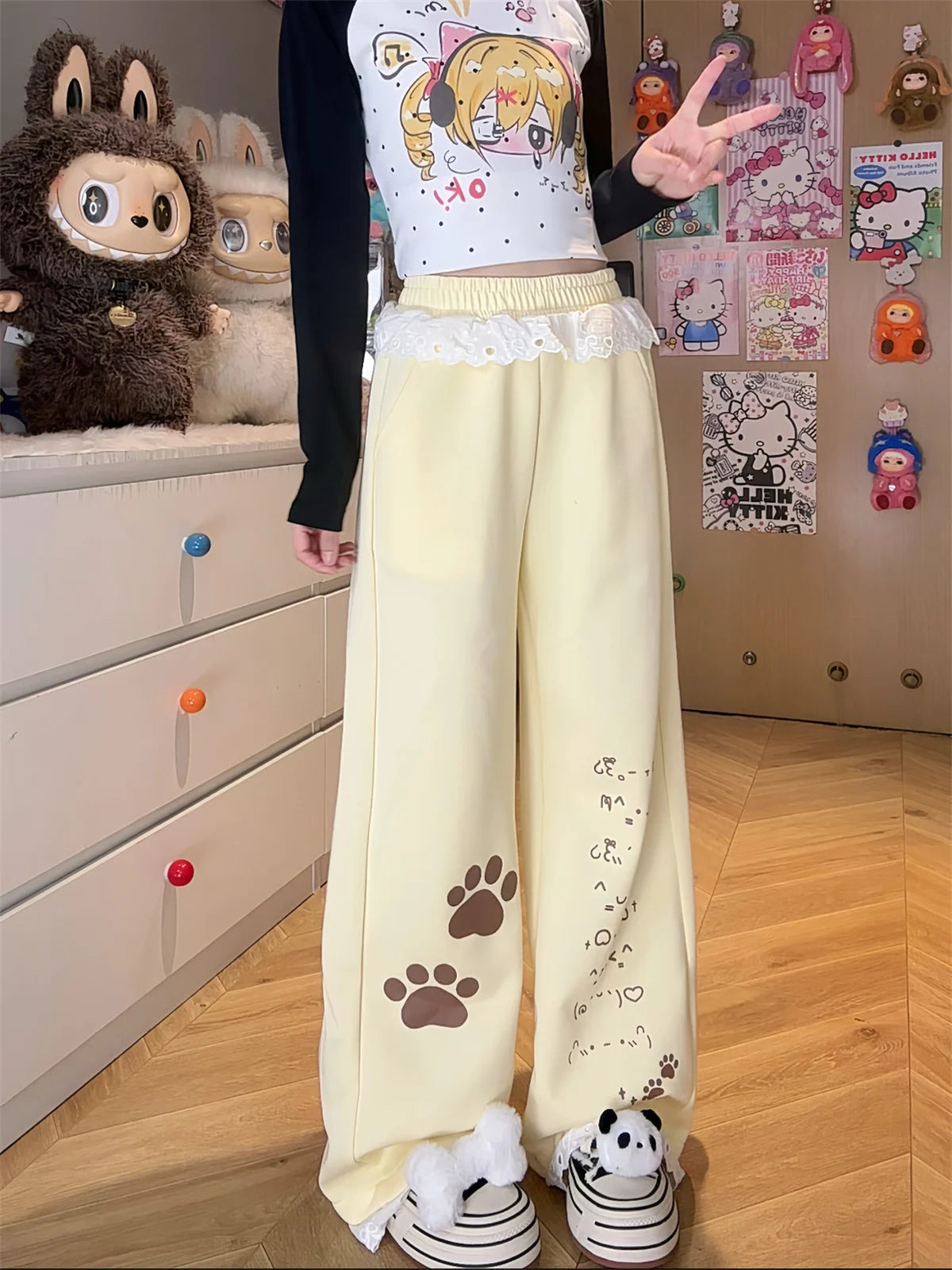 Black Cargo Plaid Pants Women Casual Punk Pants Gothic Pencil Harajuku Cool Trousers Fashion Hip Hop Loose Girl Pants Femme